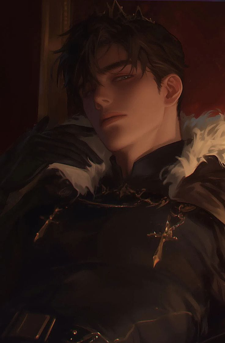 Dark-haired fantasy king